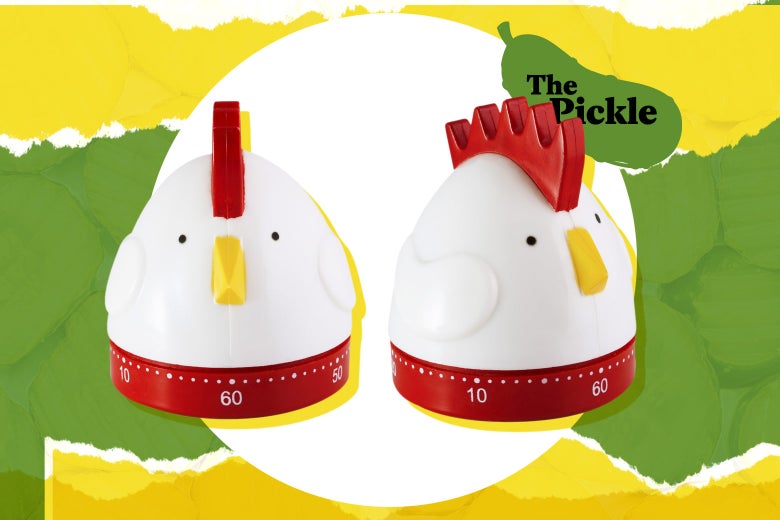 Kitchen utensils resembling chickens.